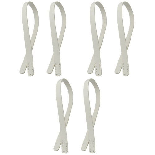 6Pcs White Leather Handbag Belt Thick Durable Tote Strap Replacement 2