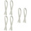 6Pcs White Leather Handbag Belt Thick Durable Tote Strap Replacement 7