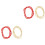4 Pcs Bikini Chain Beach Waist Beads Double-String Red 3