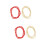 4 Pcs Bikini Chain Beach Waist Beads Double-String Red 7