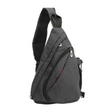 Men Grey Oxford Fanny Pack, Adjustable, Multi-Use Outdoor Bag