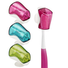 Electric Toothbrush Head Cover with Suction Cup, Travel Holder Case Protects Brush Heads, 3PCS