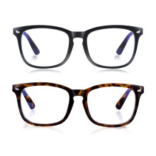 2 Pack Blue Light Blocking Glasses Black Leopard for Reading Gaming Computer Anti Glare UV Filter