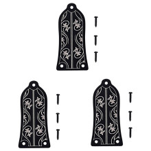 3X Gitarren Hals Stab Abdeckung GR34 Hals Stab Form für Elektrisch Gitarre   (Schwarz)