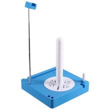 Crochet Caddy, Portafilati per Uncinetto, Scatola Porta Rocchetti Multifunzionale, Portafilati per Uncinetto Staccabile, Filatore per Filati Blu