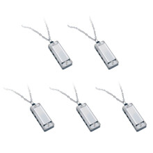 5X Collana Armonica Armonica A 4 Fori 8 Toni Strumento Musicale Portatile per Bambini e Principianti