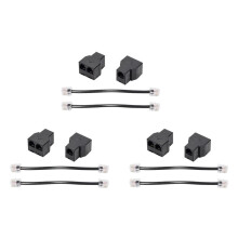 6PCS RJ11 Telephone Cable Splitter 15cm Cable 6P4C 2 Telephone Cable Splitter Adapter