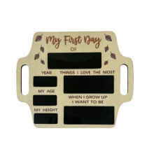 Signo del Primer Día de Clases, Letrero de Pizarra Portátil para Colgar en la Espalda, Tablero Conmemorativo del Primer Día de Clases