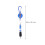 10Pcs Reel Pen with Carabiner Retractable Plastic Metal Assorted 2