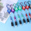 10Pcs Reel Pen with Carabiner Retractable Plastic Metal Assorted 4