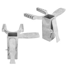 Schwingschussgelenk aus Edelstahl mit Frontbogen und Gate-Release-Auslöser, 446g