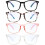 Blue Light Blocking Glasses for Computer Gaming with A2 Style Clear Replacement Lenses 4 Pack 1