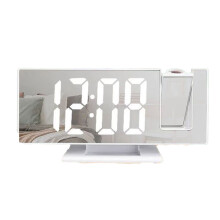 Projection Alarm Clock Screen 18.5x9.5x4.2cm White