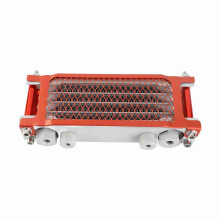 Aluminum Motorcycle Oil Cooler Kit 4 Rows Green for 50cc-150cc Dirt Bike