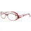Women's Blue Light Blocking Reading Glasses 1.0x with Stylish Red Patterned Frame 1
