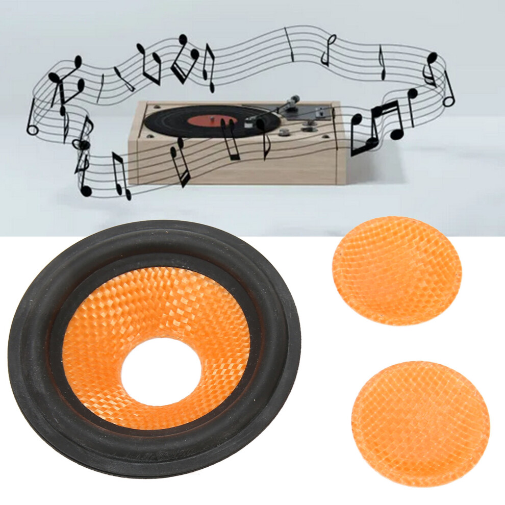 Paper Speaker Cone For 3" Subwoofer, Rubber & Paper, 75Mm Diameter 7901388904399