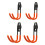 4Pcs Garage Wall Hooks Heavy Duty Orange Iron Ladder Tool Organizer 4