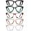 Oversized Square Reading Glasses for Women 3.0 Diopter Blue Light Blocking Spring Hinge Multi Color 1