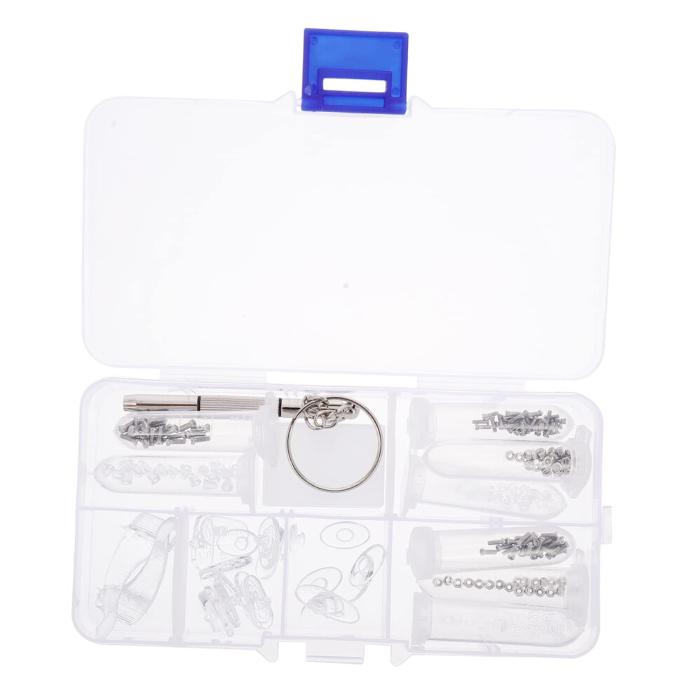 Eyeglass  Kit with Screws Screwdriver Tweezers for Sunglasses and Electronics with Storage Case
