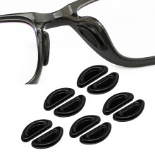 Silicone Nose Pads for Glasses AntiSlip SelfAdhesive Soft Cushion 5 Pairs Black