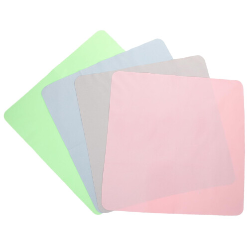 4pcs Microfiber Cleaning Cloths for Glasses Cameras Screens Scratch Reusable Set