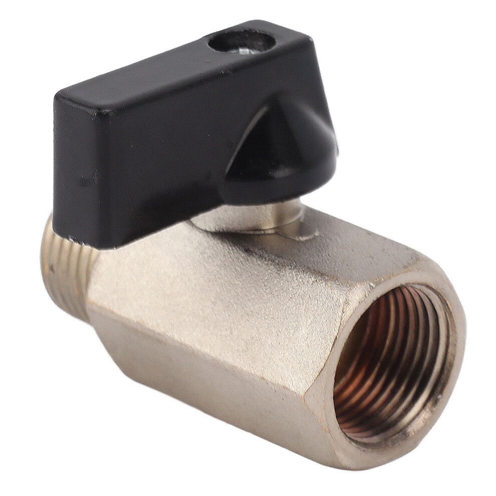 Brass Gas Valve, 3/8" Male Female Thread, Sandblasted Finish 9471388904777