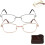 Reading Glasses 2.5X Foldable Titanium Blue Light Blocking Gold and Silver Dual Tone 1