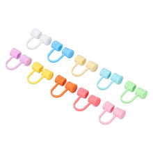 Rainbow Reusable Straw Caps - Splash & Dust Resistant for Camping & Party Use