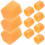 20Pièces Caps Écrous Roue Orange Silicone Brillant Accessoires Auto 11