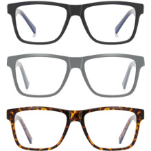 Blue Light Blocking Reading Glasses Set of 3 Anti Glare UV Protection Black Gray Tortoise 1.0x