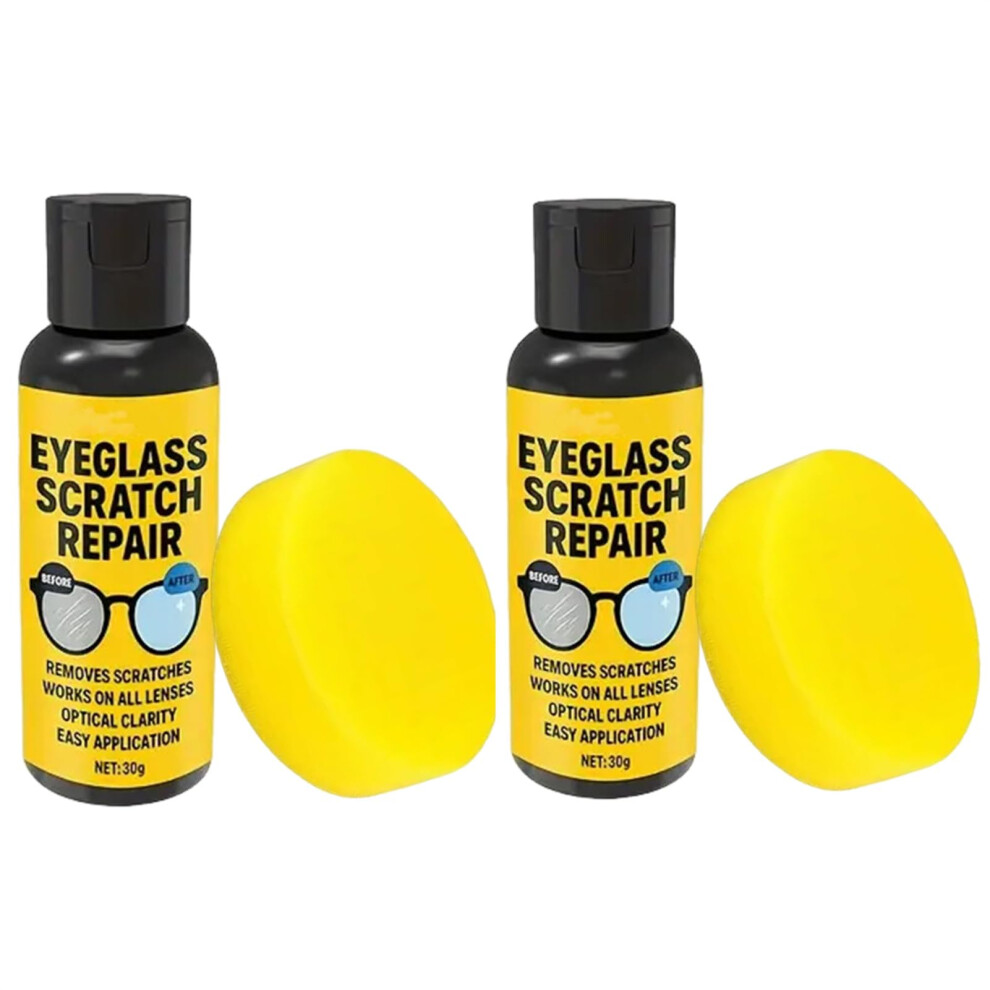 Eyeglass Cleaner Kit with Scratch Remover Spray for Glasses and Sunglasses, 30g Twin Pack