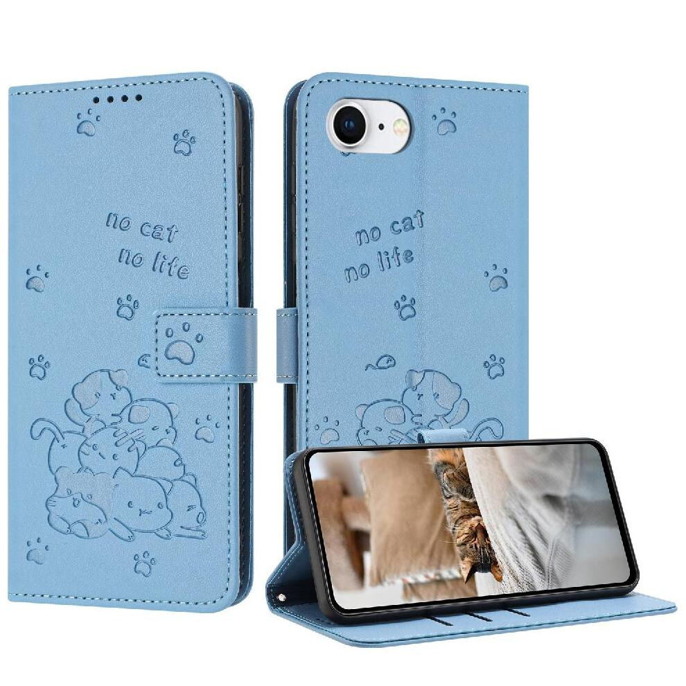 () Flip Case For Iphone 17E Cute Cat Card Holder Kickstand Pu Leather Leather Wallet 764563193264