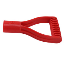 Plastic D Grip Shovel Handle 32mm Inner Diameter Red Replacement