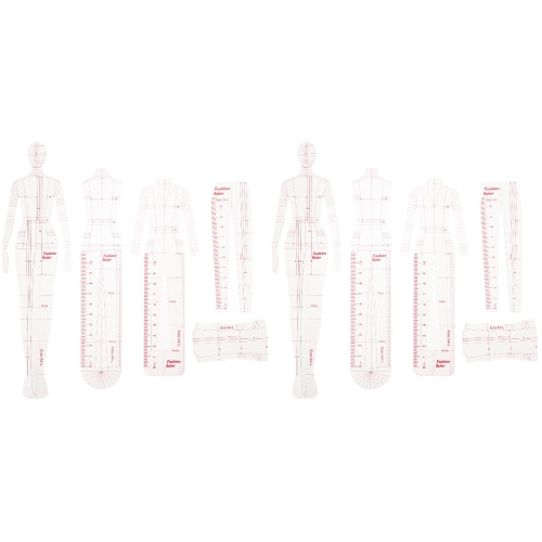 2Ensembles Règle Couture Précision Humanoïde Multi Pour Création DIY 1