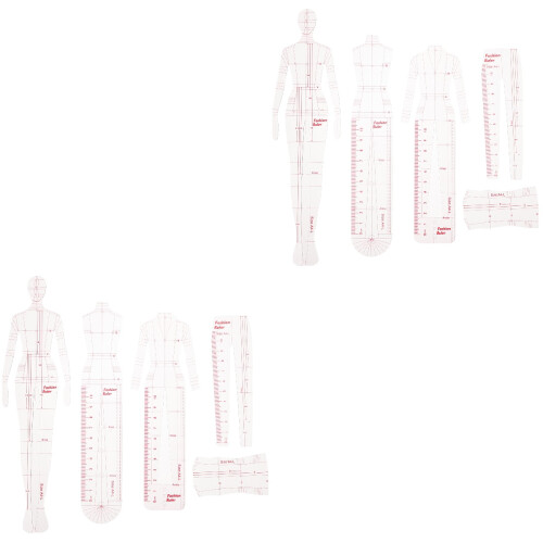 2Ensembles Règle Couture Précision Humanoïde Multi Pour Création DIY 2