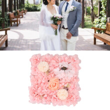 Seidenrosen-Blumenwandpaneele 15x15 Zoll Rosa Dekoration für Hochzeiten & Partys