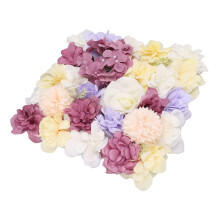 Künstliche Blumenwandpaneel Lila 15x15 Zoll Seidenrosen Hintergrund für Veranstaltungen