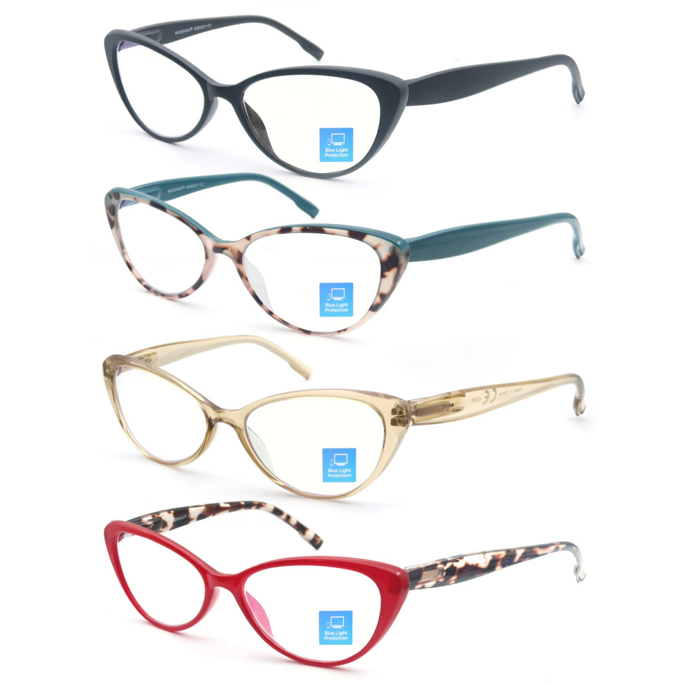 Blue/Light Reading Glasses For Women 2.25X With Anti Glare Uv Protection Computer Eyewear