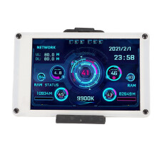 3.5in Dual USB PC Temp Monitor IPS Display for Windows/Linux White