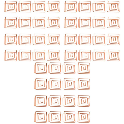 48Stk Wiederverwendbare Platzkartenhalter Rosegold Draht Memo Ständer 2