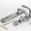 2pcs Rustic Door Knob Spindle Bar 85mm Zinc Plated 8