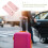 2Pcs Pink PU Leather Handbag Handle Sleeves Bag Handle Protectors 10