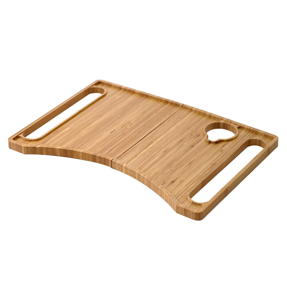 Bamboo Walker Tray Table with Cup Holder, Detachable Stable Surface for Seniors Fits Most Walkers