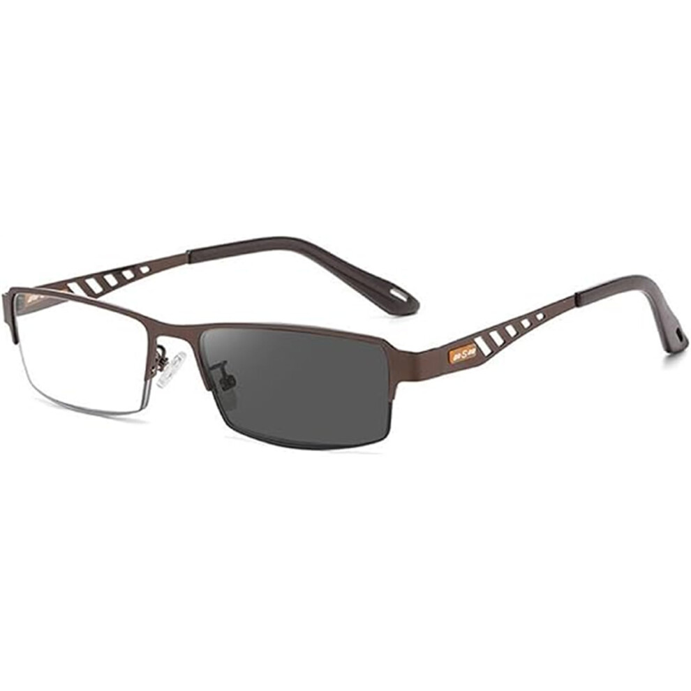 Brown/Light 1.5X Photochromic Reading Glasses With Antiblue Protection And Multifocal Comfort
