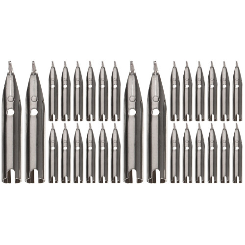 30Pièces Pointe Stylo-Plume Grise, Plumes De Remplacement Robustes 1