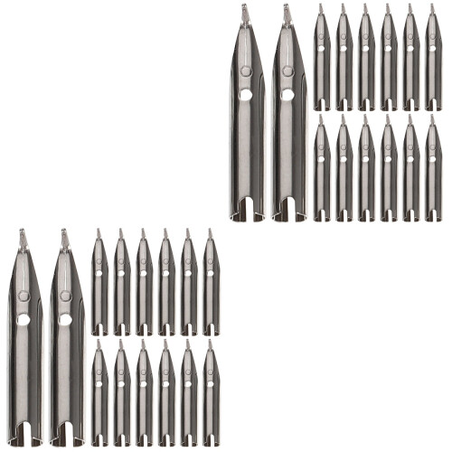 30Pièces Pointe Stylo-Plume Grise, Plumes De Remplacement Robustes 2