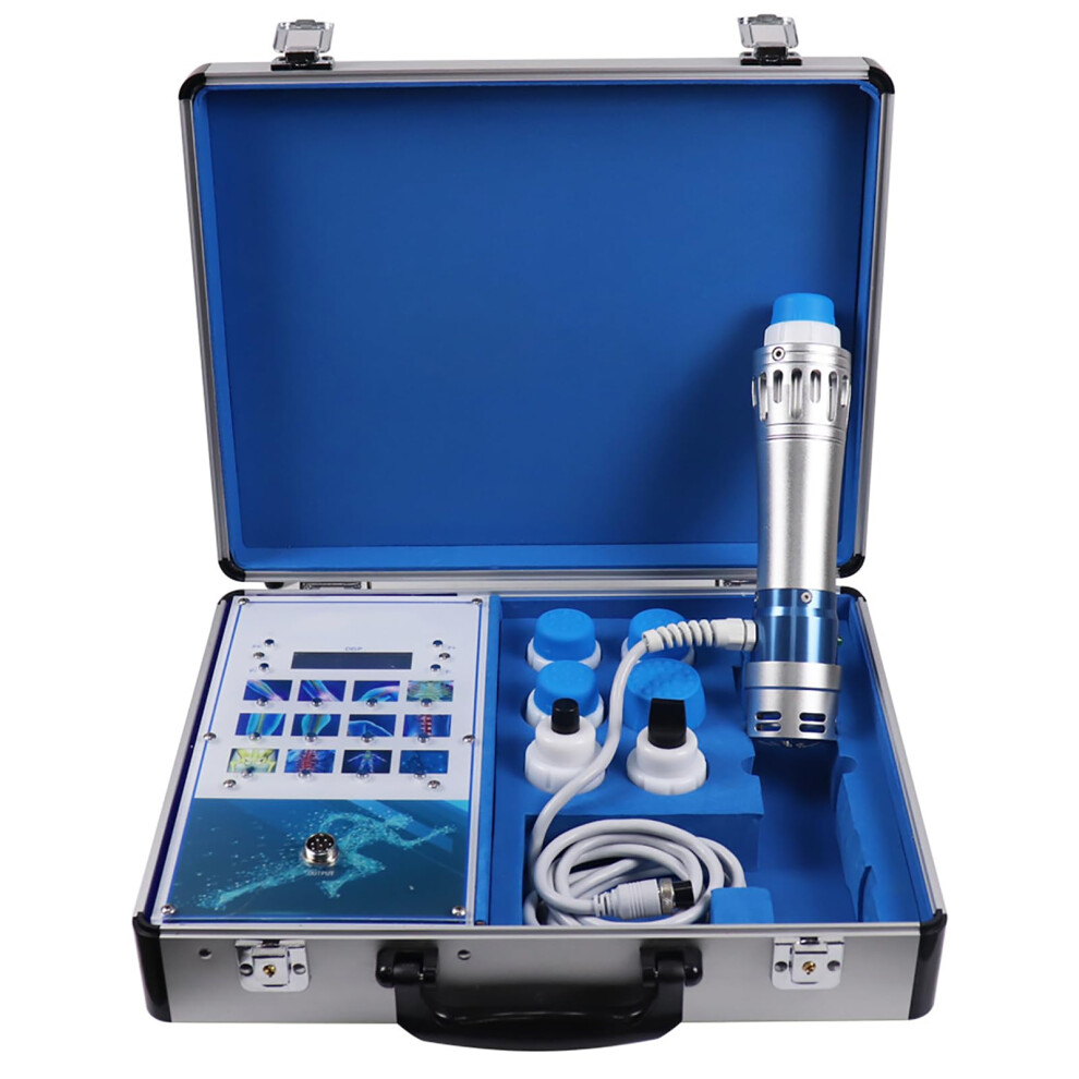 Extracorporeal Shock Wave Therapy Pain Relief Massager with 7 Heads, Adjustable Frequency and Energy