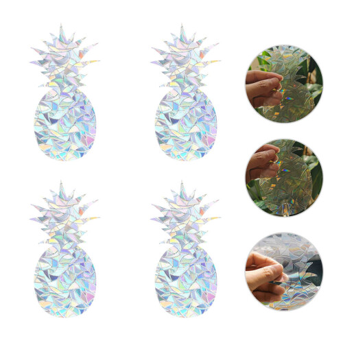 Car Window Decals Pineapple Shaped Pvc 4 Sheets 1