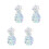 Car Window Decals Pineapple Shaped Pvc 4 Sheets 4