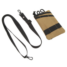 Outdoor Oxford Cloth Mini Waist Pouch for Card & Key Storage Khaki 15x10cm